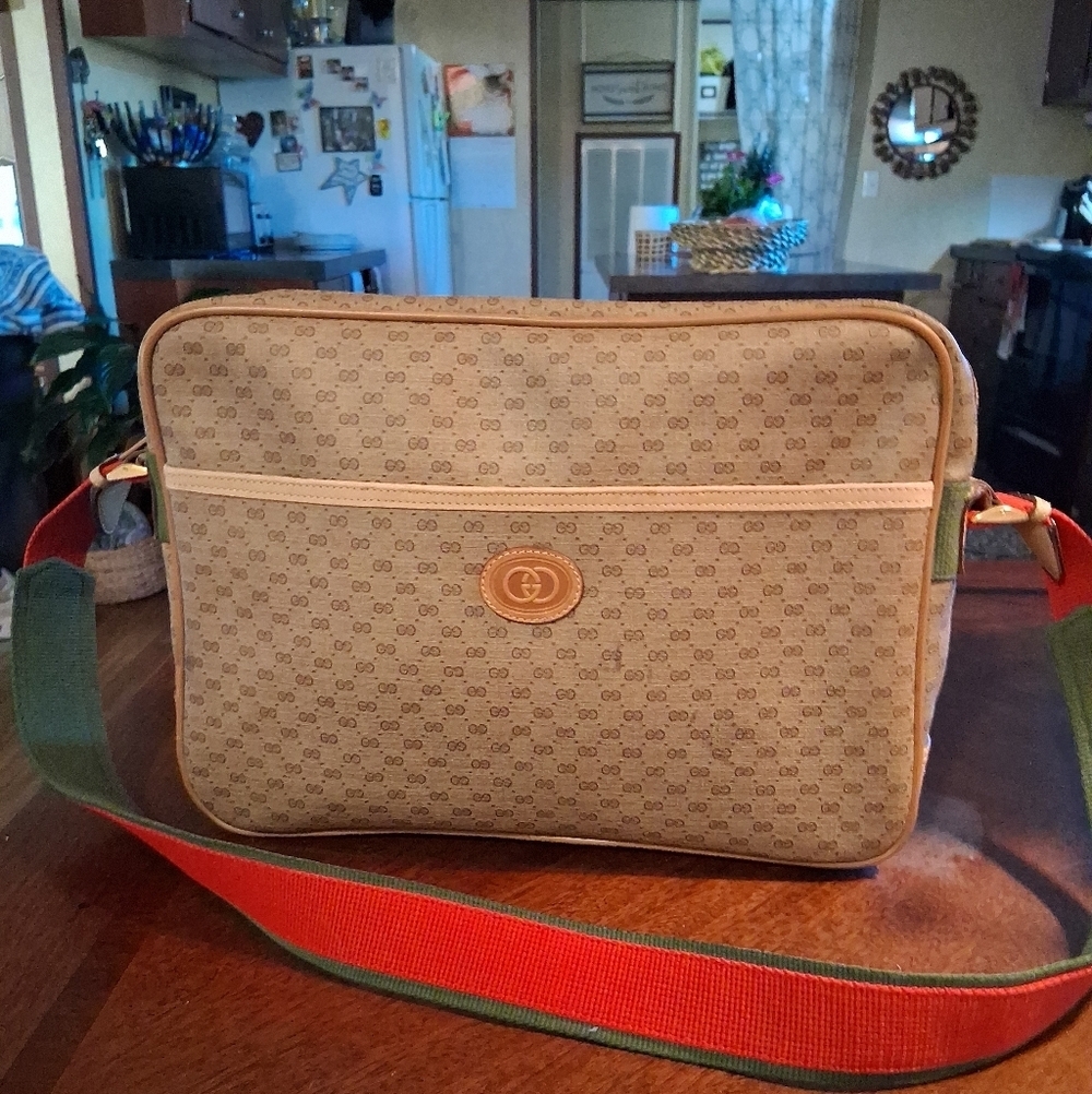 Gucci GG Logo Micro PVC Sherry Line Crossbody Bag
